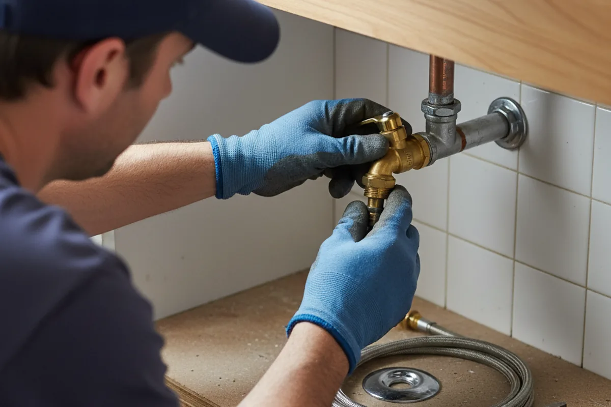 Shutoff valve and fitting work during Emergency Plumbing in Fulton